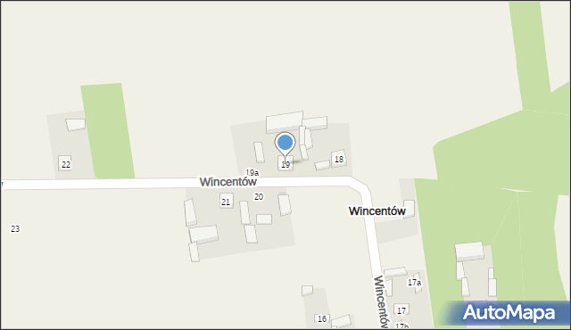 Wincentów, Wincentów, 19, mapa Wincentów