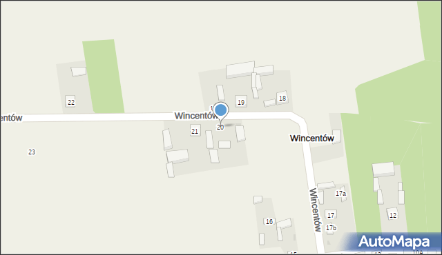 Wincentów, Wincentów, 20, mapa Wincentów