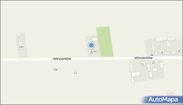 Wincentów, Wincentów, 22, mapa Wincentów