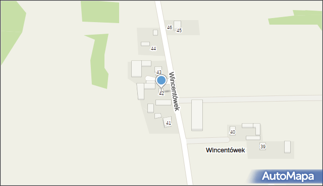 Wincentówek, Wincentówek, 42, mapa Wincentówek