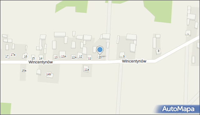 Wincentynów, Wincentynów, 10, mapa Wincentynów