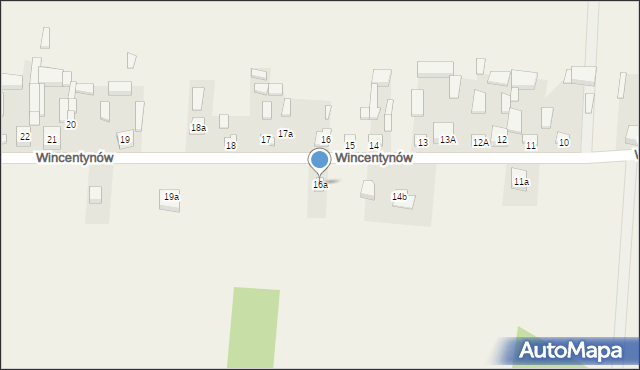 Wincentynów, Wincentynów, 16a, mapa Wincentynów