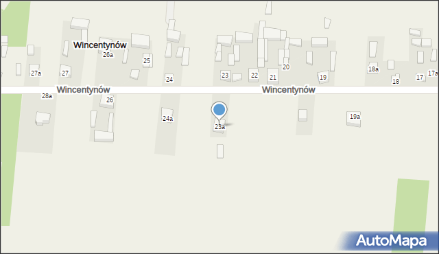 Wincentynów, Wincentynów, 23a, mapa Wincentynów