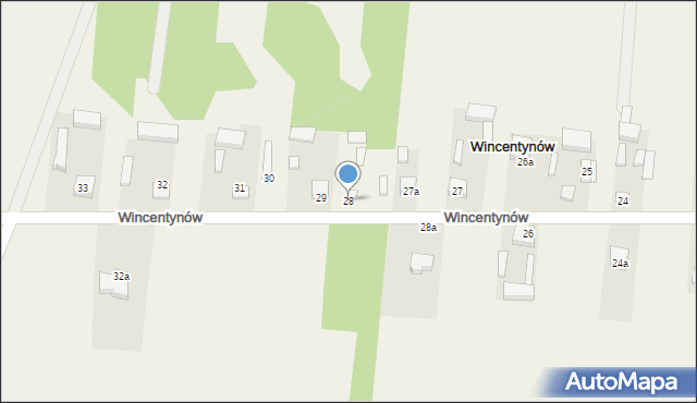 Wincentynów, Wincentynów, 28, mapa Wincentynów