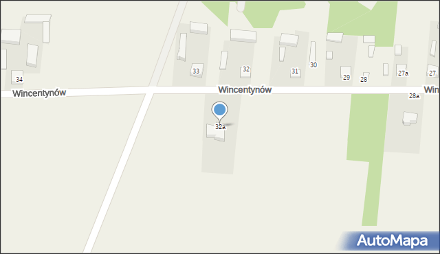 Wincentynów, Wincentynów, 32a, mapa Wincentynów