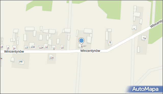 Wincentynów, Wincentynów, 9, mapa Wincentynów