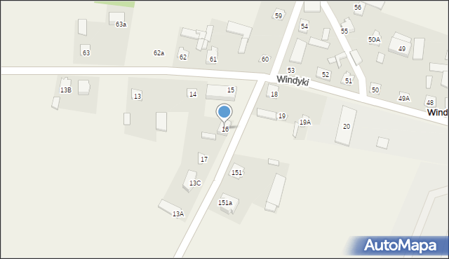 Windyki, Windyki, 16, mapa Windyki