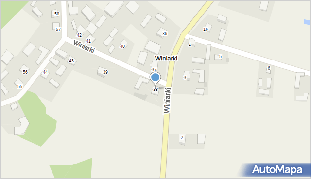 Winiarki, Winiarki, 38, mapa Winiarki