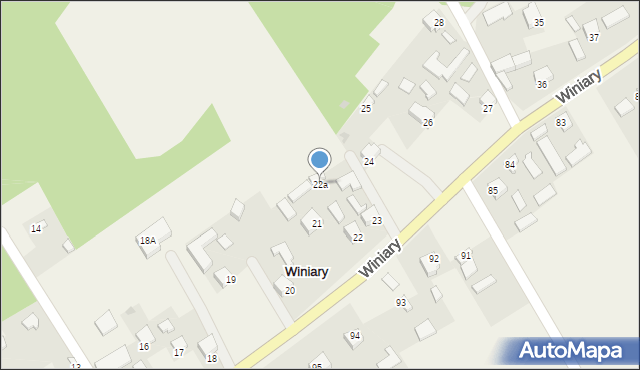 Winiary, Winiary, 22a, mapa Winiary