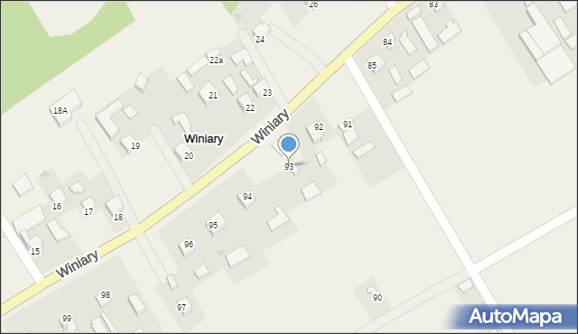 Winiary, Winiary, 93, mapa Winiary