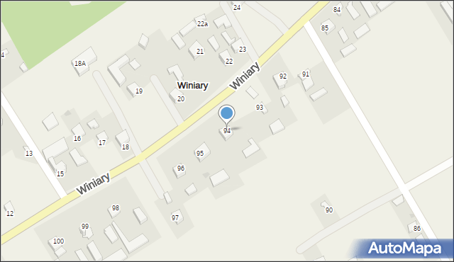 Winiary, Winiary, 94, mapa Winiary