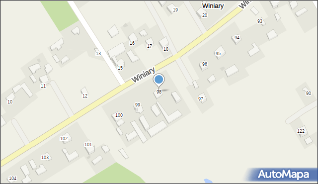 Winiary, Winiary, 98, mapa Winiary