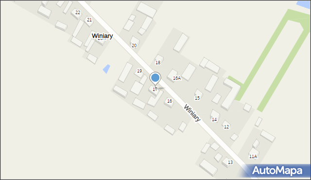 Winiary, Winiary, 17, mapa Winiary