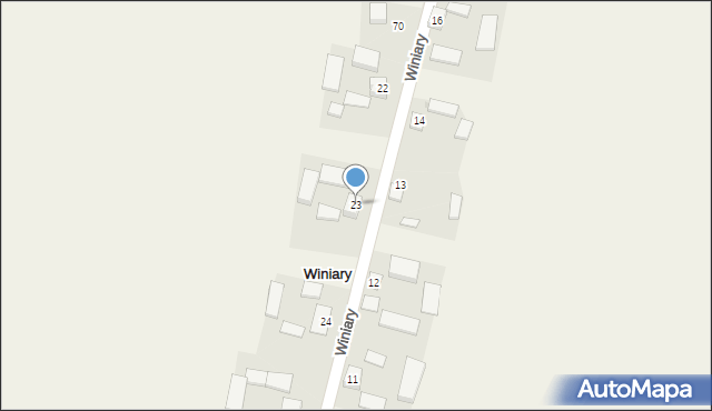 Winiary, Winiary, 23, mapa Winiary