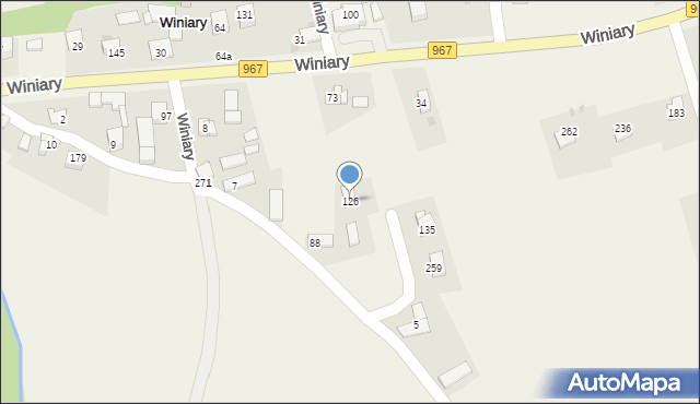 Winiary, Winiary, 126, mapa Winiary