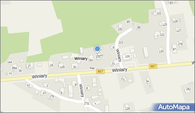 Winiary, Winiary, 131, mapa Winiary