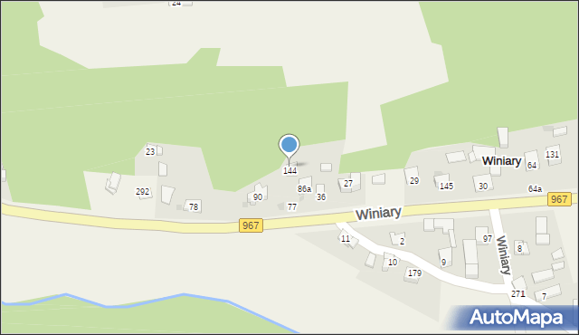 Winiary, Winiary, 144, mapa Winiary