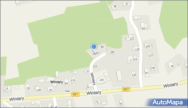 Winiary, Winiary, 152, mapa Winiary