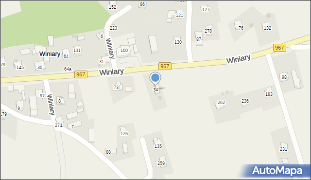 Winiary, Winiary, 34, mapa Winiary