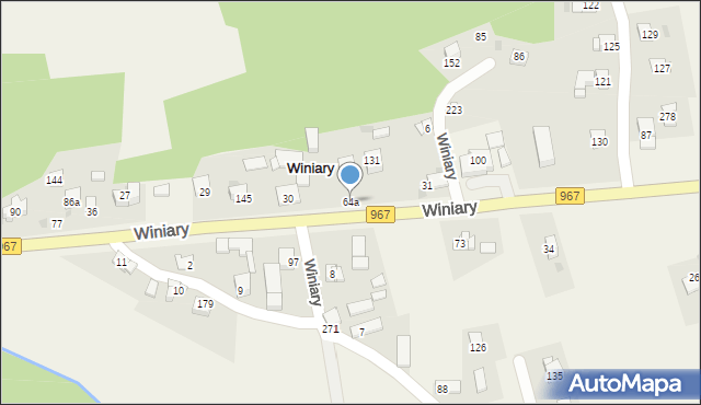 Winiary, Winiary, 64a, mapa Winiary