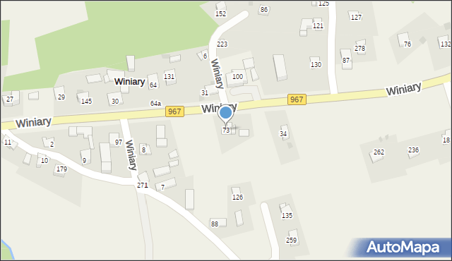 Winiary, Winiary, 73, mapa Winiary