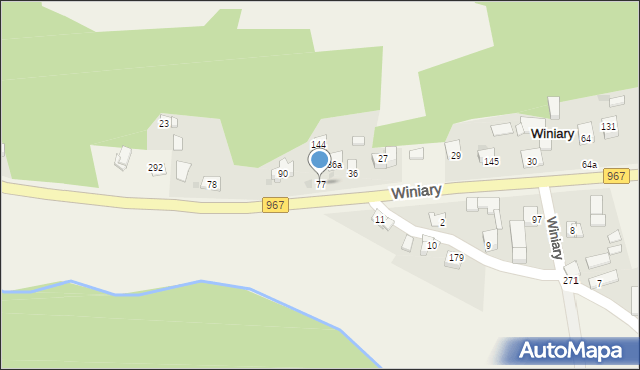 Winiary, Winiary, 77, mapa Winiary