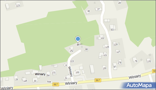 Winiary, Winiary, 85, mapa Winiary