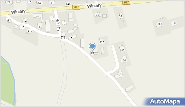 Winiary, Winiary, 88, mapa Winiary