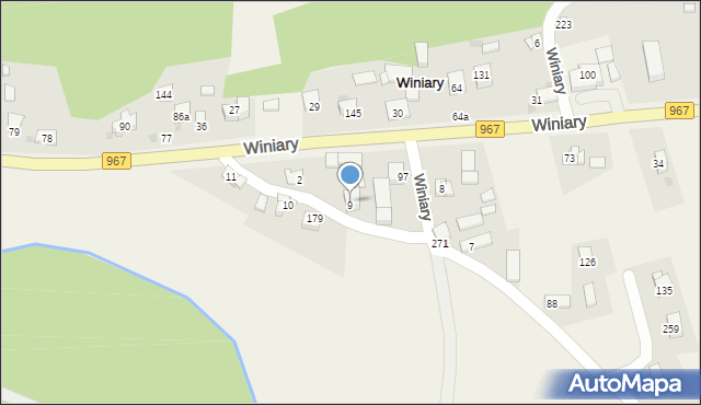 Winiary, Winiary, 9, mapa Winiary