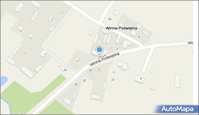 Winna-Poświętna, Winna-Poświętna, 13, mapa Winna-Poświętna