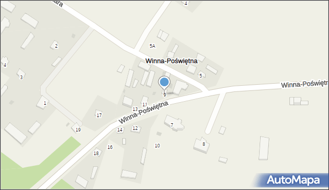 Winna-Poświętna, Winna-Poświętna, 9, mapa Winna-Poświętna