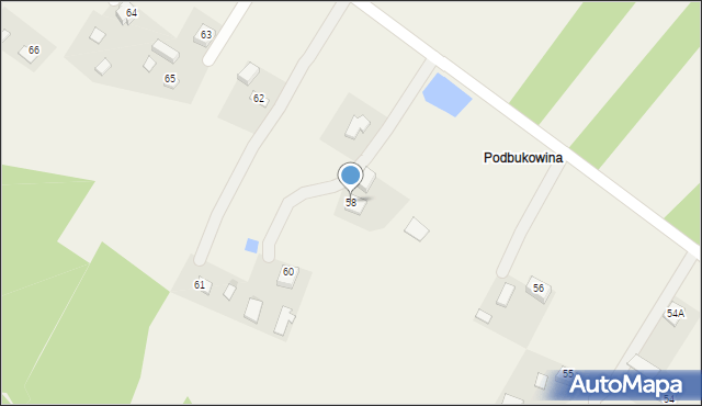 Winne-Podbukowina, Winne-Podbukowina, 58, mapa Winne-Podbukowina