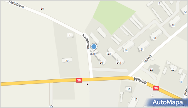 Wińsko, Witosa Wincentego, 16/III, mapa Wińsko