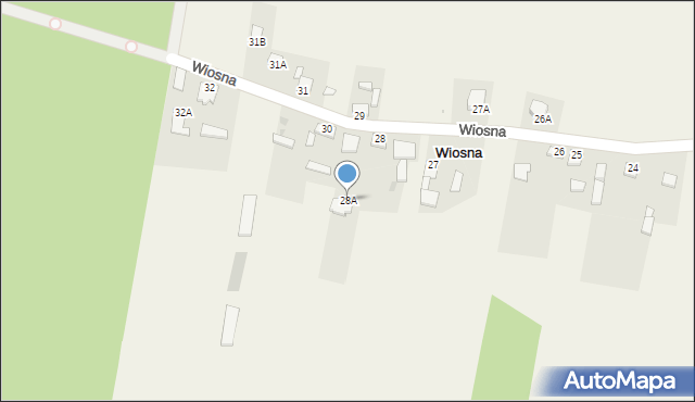 Wiosna, Wiosna, 28A, mapa Wiosna