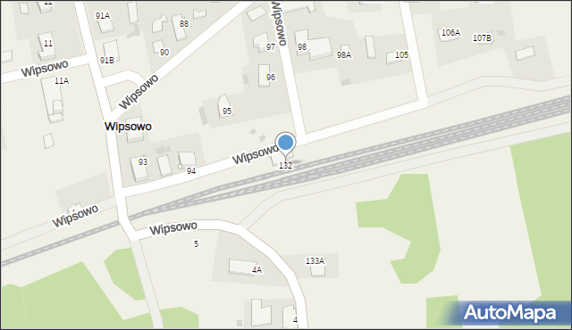 Wipsowo, Wipsowo, 132, mapa Wipsowo