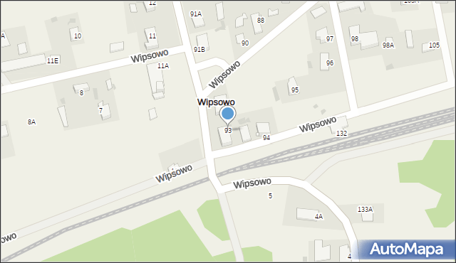 Wipsowo, Wipsowo, 93, mapa Wipsowo