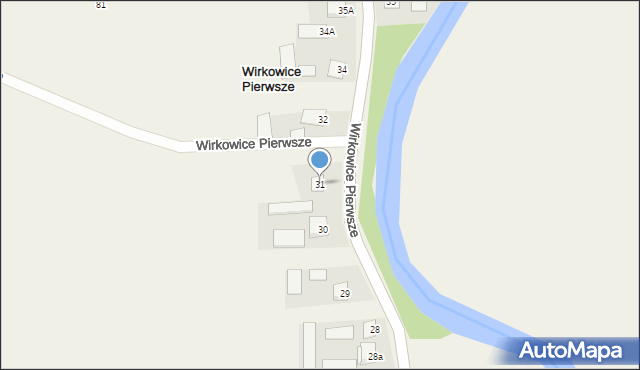 Wirkowice Pierwsze, Wirkowice Pierwsze, 31, mapa Wirkowice Pierwsze