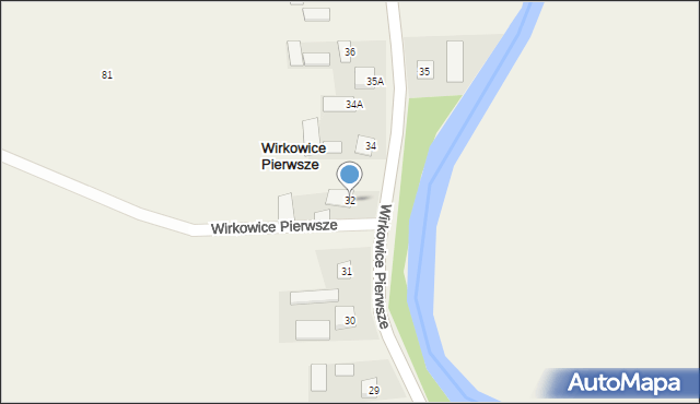 Wirkowice Pierwsze, Wirkowice Pierwsze, 32, mapa Wirkowice Pierwsze