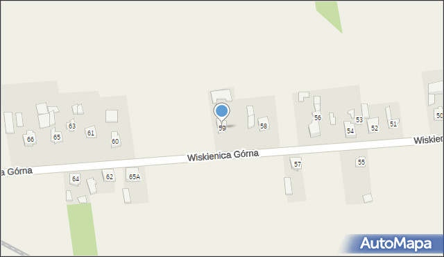 Wiskienica Górna, Wiskienica Górna, 59, mapa Wiskienica Górna