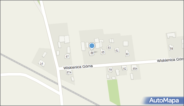 Wiskienica Górna, Wiskienica Górna, 66, mapa Wiskienica Górna