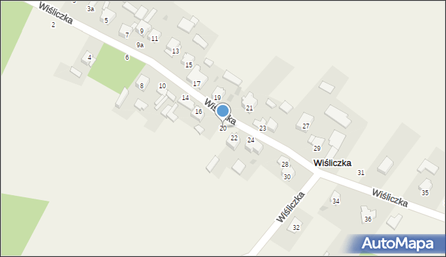 Wiśliczka, Wiśliczka, 20, mapa Wiśliczka