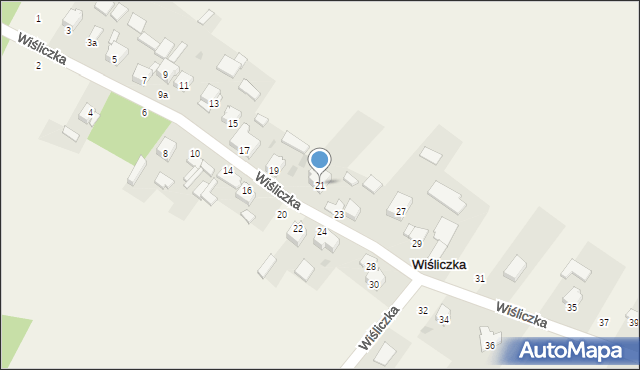 Wiśliczka, Wiśliczka, 21, mapa Wiśliczka