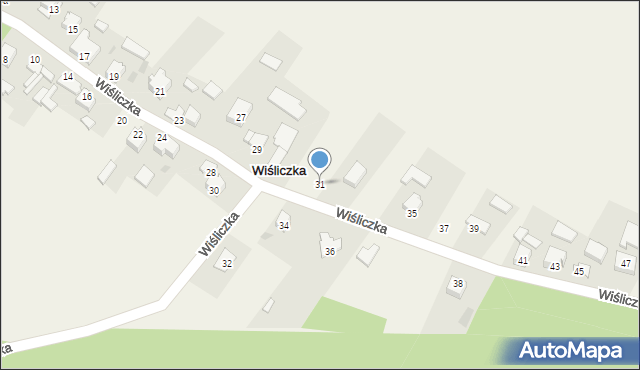 Wiśliczka, Wiśliczka, 31, mapa Wiśliczka