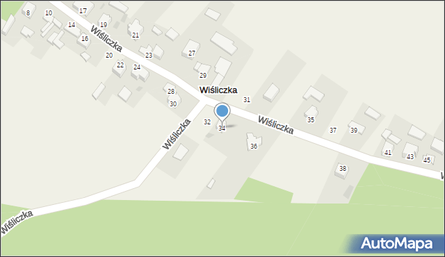 Wiśliczka, Wiśliczka, 34, mapa Wiśliczka