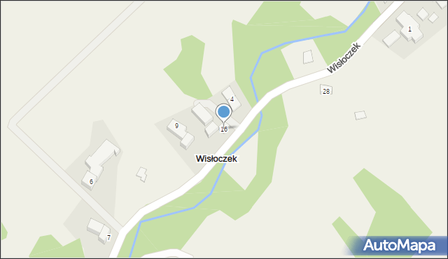 Wisłoczek, Wisłoczek, 16, mapa Wisłoczek