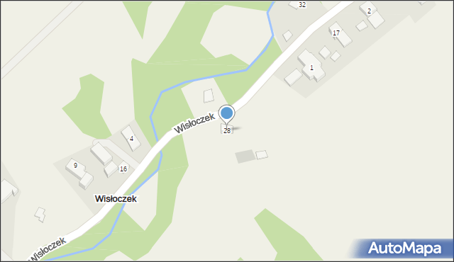 Wisłoczek, Wisłoczek, 28, mapa Wisłoczek