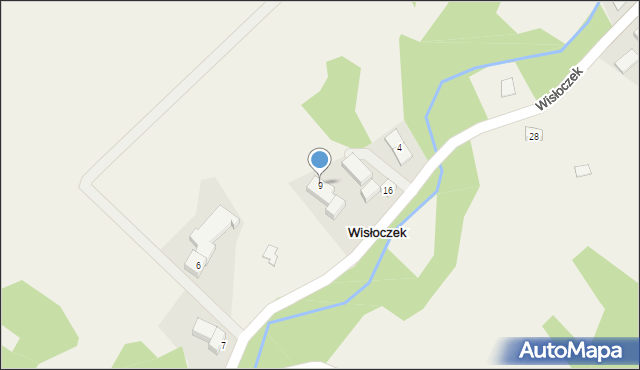 Wisłoczek, Wisłoczek, 9, mapa Wisłoczek