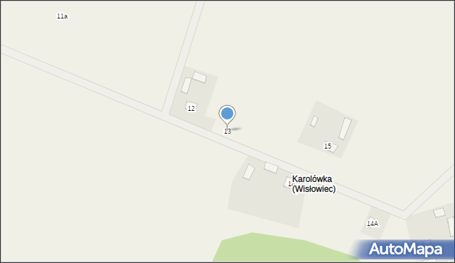 Wisłowiec, Wisłowiec, 13, mapa Wisłowiec