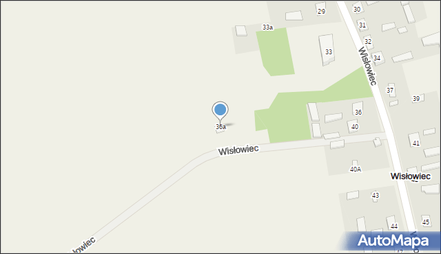 Wisłowiec, Wisłowiec, 36a, mapa Wisłowiec