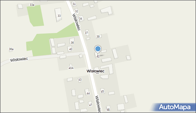 Wisłowiec, Wisłowiec, 41, mapa Wisłowiec